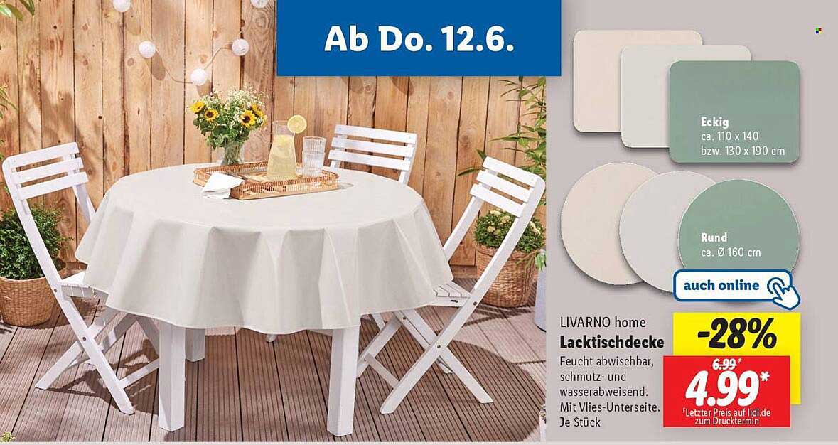 LIVARNO home Lacktischdecke
