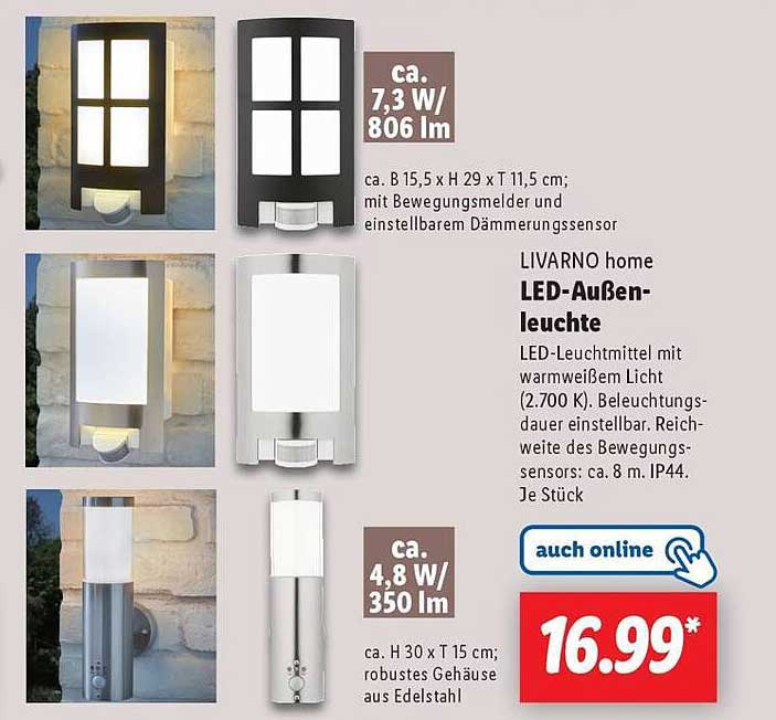 LIVARNO home LED-Außenleuchte