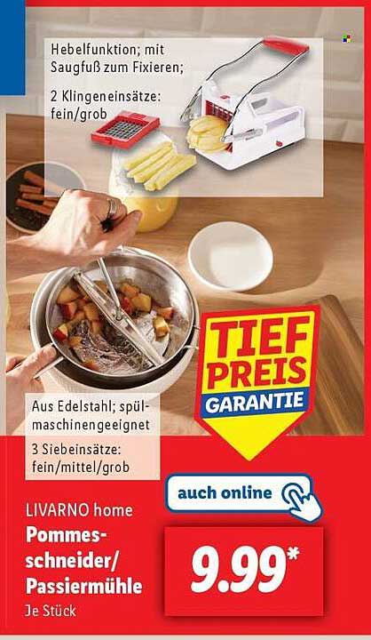 LIVARNO home Pommes-Schneider/Püriermaschine je Stück