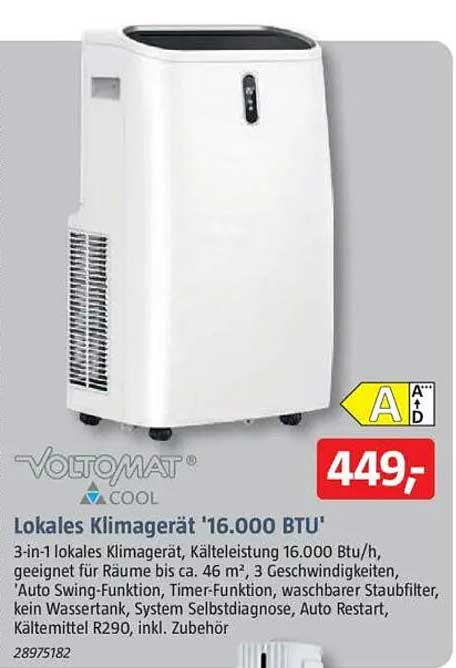 Lokales Klimagerät '16.000 BTU' von VOLTOMAT