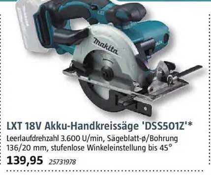 LXT 18V Akku-Handkreissäge 'DSS501Z'*