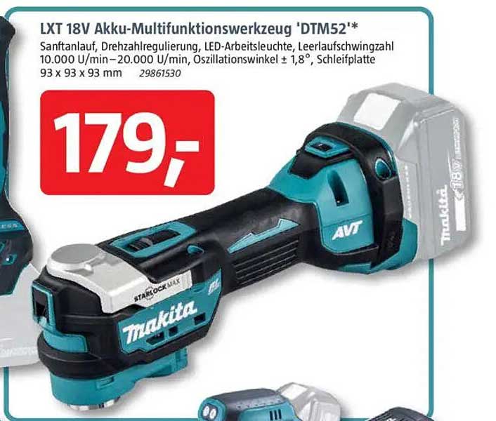 LXT 18V Akku-Multifunktionswerkzeug 'DTM52'*