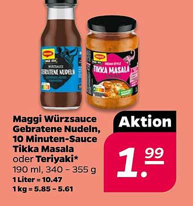 Maggi Würzsauce Gebratene Nudeln, 10 Minuten-Sauce Tikka Masala oder Teriyaki