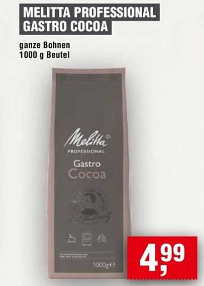 MELITTA PROFESSIONAL GASTRO COCOA ganze Bohnen 1000 g Beutel