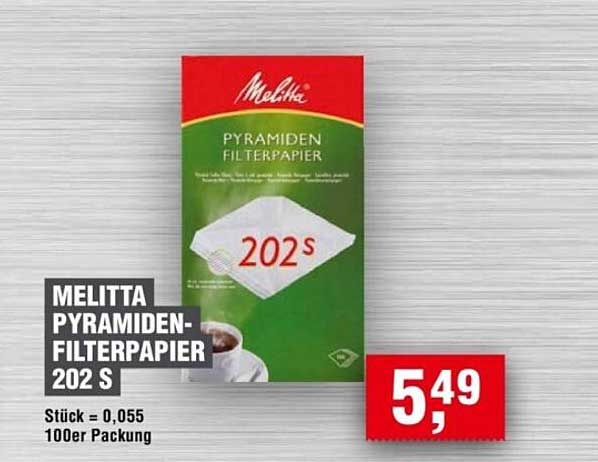 MELITTA PYRAMIDEN-FILTERPAPIER 202 S