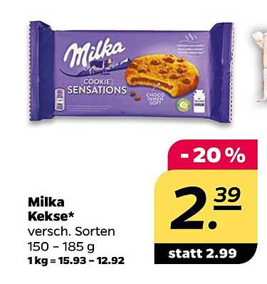 Milka Kekse – verschiedene Sorten 150-185 g