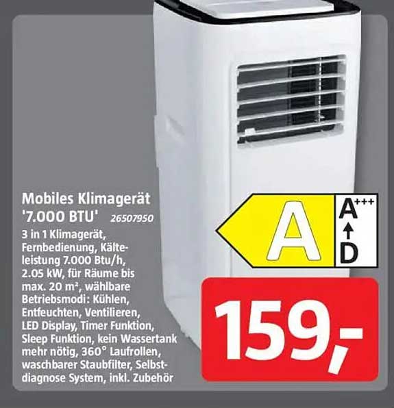 Mobiles Klimagerät '7.000 BTU'