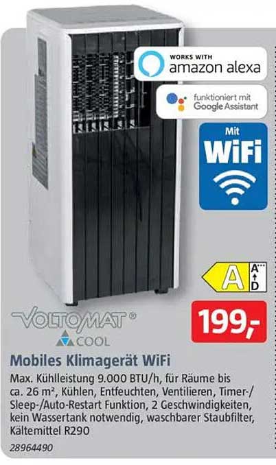 Mobiles Klimagerät WiFi von VOLTOMAT