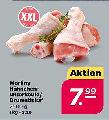 Morliny Hähnchenunterkeule/ Drumsticks 2500 g