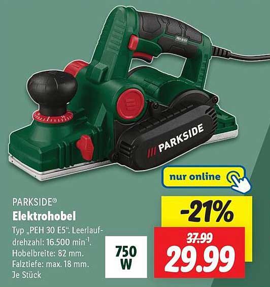 PARKSIDE® Elektrohobel PEH 30 E5 - Nur Online!