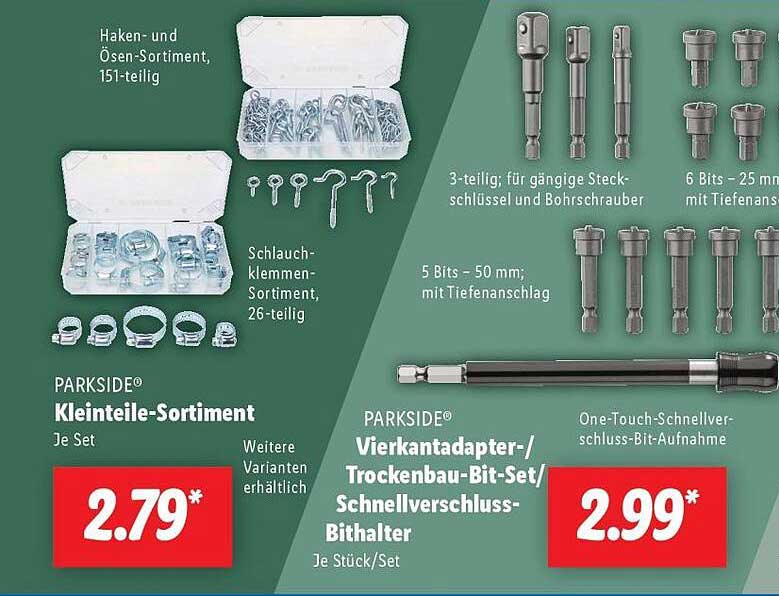 PARKSIDE® Kleinteile-Sortiment, 151-teilig - Ideal für alle Heimwerker!