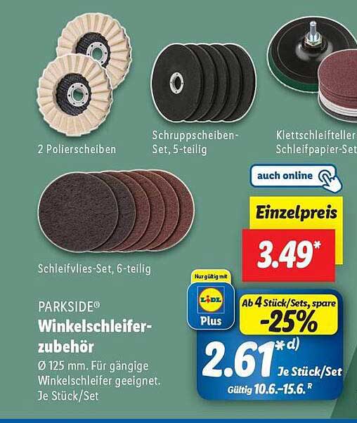 PARKSIDE® Winkelschleifer-Zubehör Set