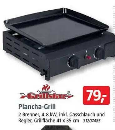 Plancha-Grill von Grillstar - 2 Brenner, 4,8 kW