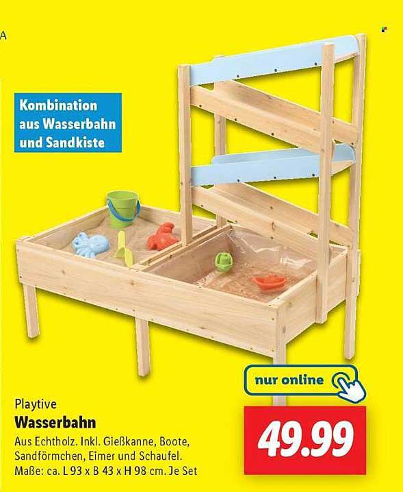 Playtive Wasserbahn - Kombination aus Wasserbahn und Sandkiste