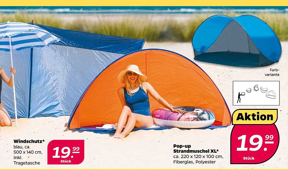 Pop-up Strandmuschel XL