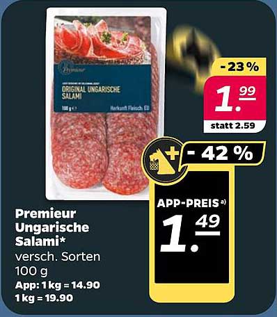 Premieur Ungarische Salami 100 g - Verschiedene Sorten