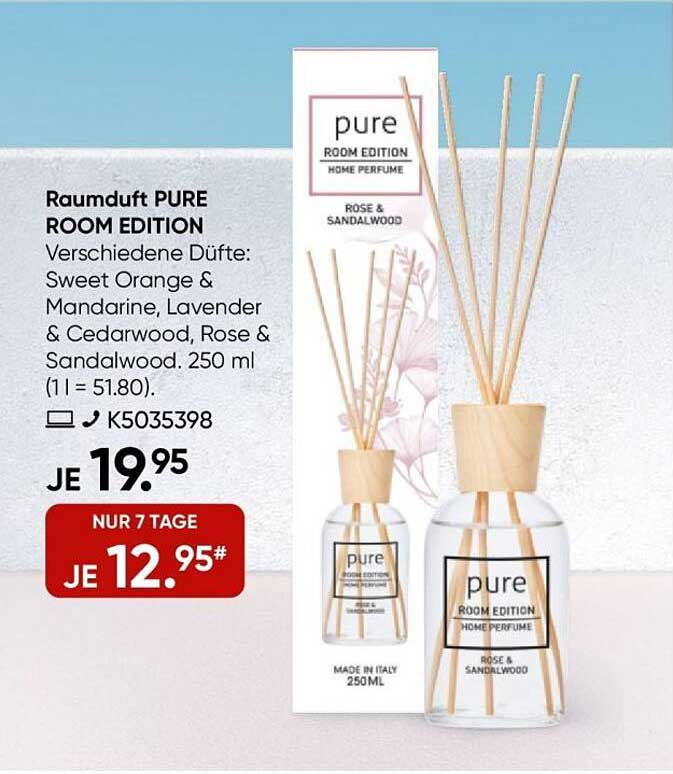 Raumduft PURE ROOM EDITION - Rose & Sandalwood 250 ml