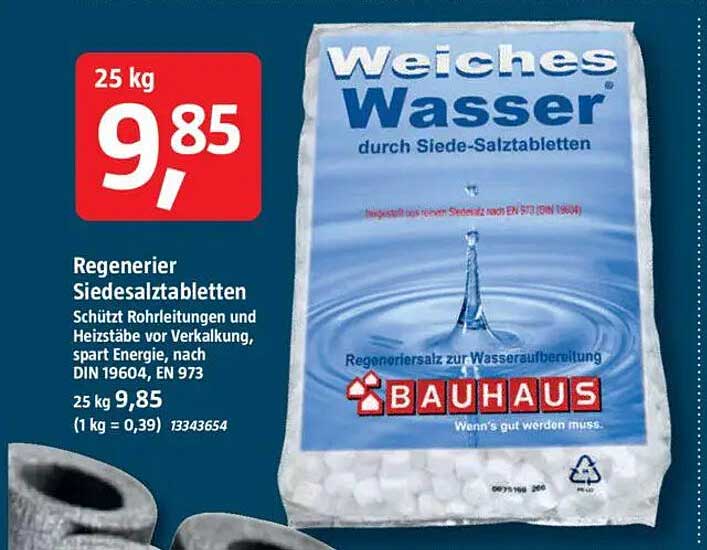 Regenerier Siedesalztabletten - 25 kg für weiches Wasser