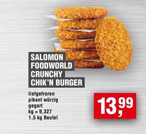 SALOMON FOODWORLD CRUNCHY CHIK’N BURGER