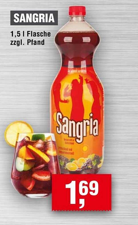 Sangria 1,5 l Flasche zzgl. Pfand
