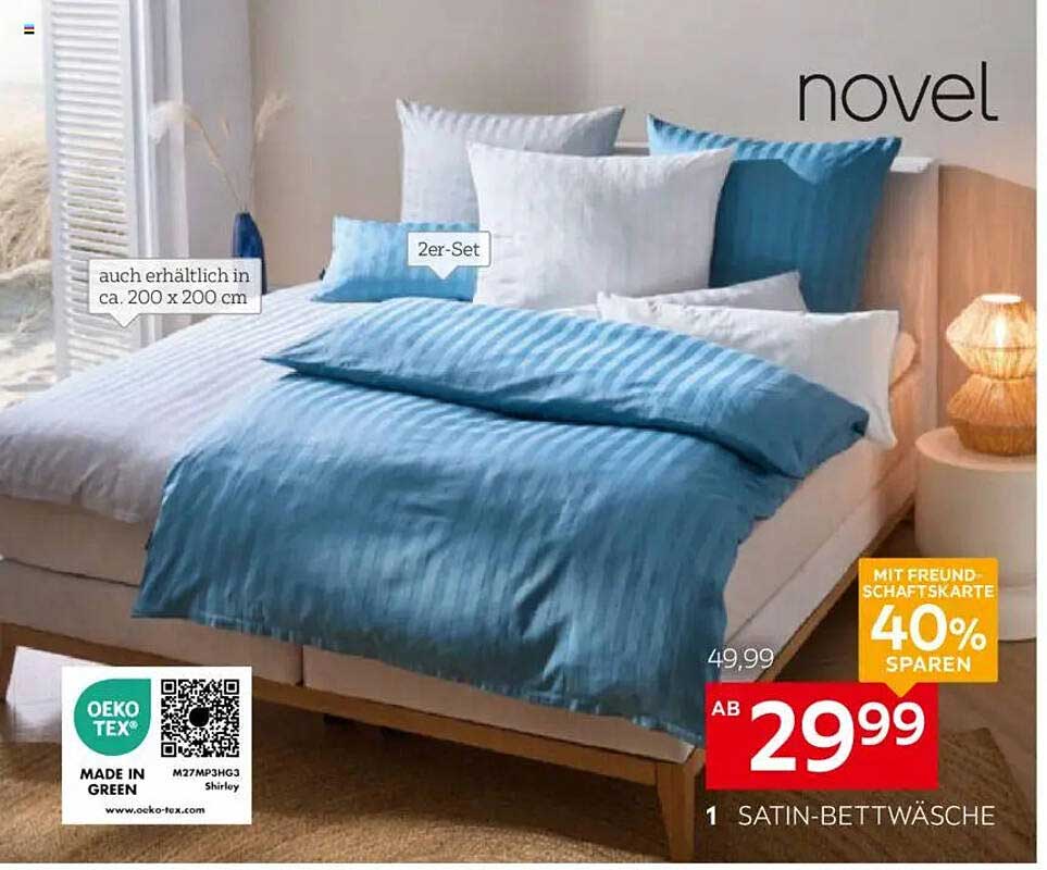 Satin-Bettwäsche 2er-Set