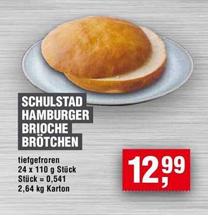 SCHULSTAD HAMBURGER BRIOCHE BRÖTCHEN