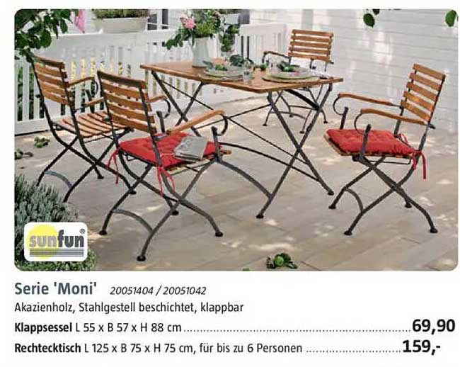 Serie 'Moni' – Klappmöbel für den perfekten Sommer