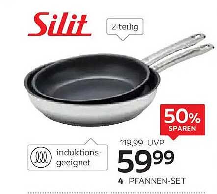 Silit 4-Pfannen-Set, 2-teilig, induktionsgeeignet