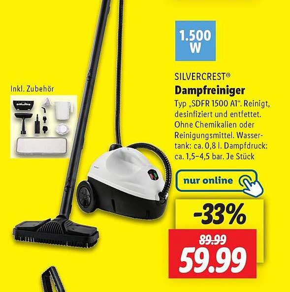 SILVERCREST® Dampfreiniger Typ „SDFR 1500 A1“