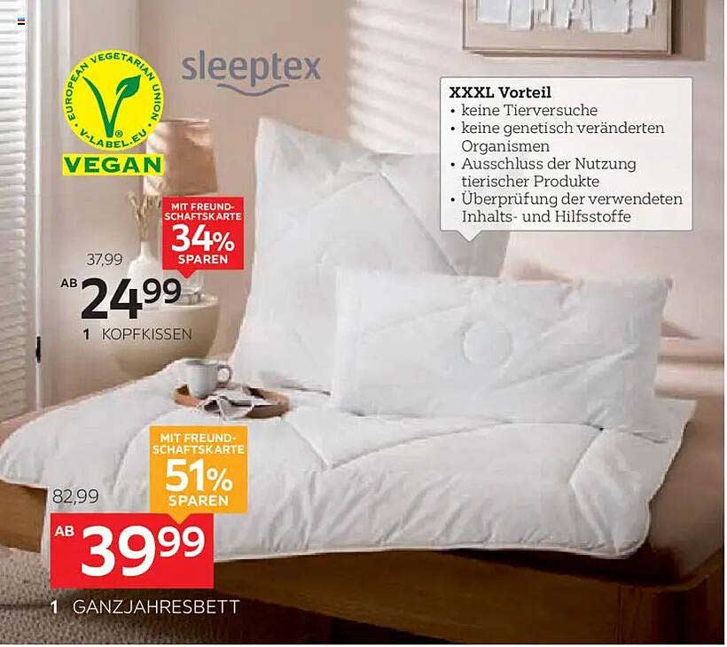sleeptex Kopfkissen & Ganzjahresbett