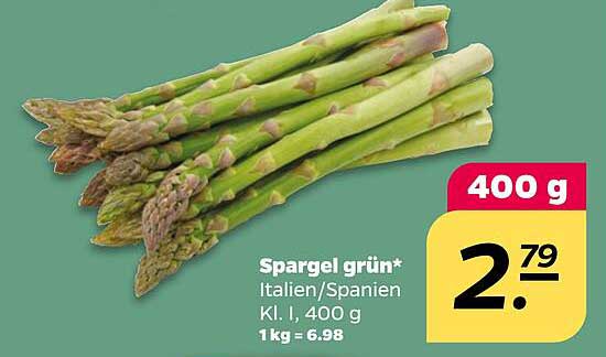 Spargel grün* Italien/Spanien Kl. I, 400 g