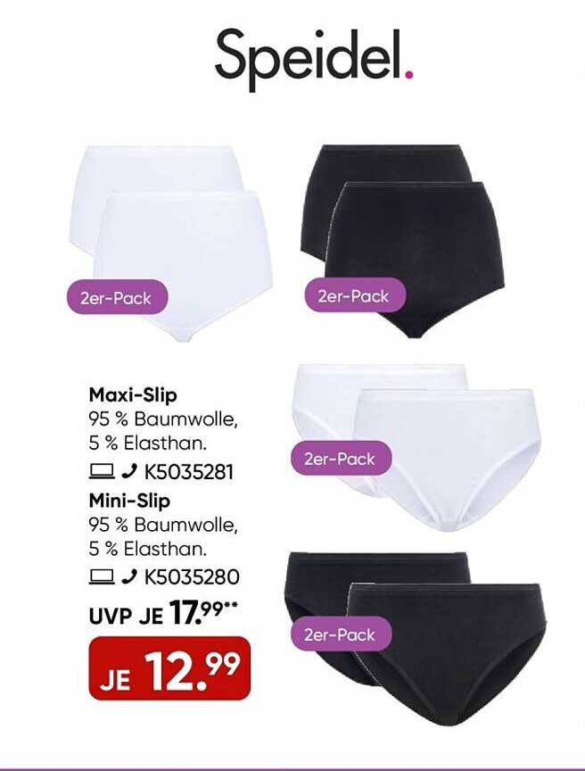 Speidel Maxi- und Mini-Slip 2er-Pack