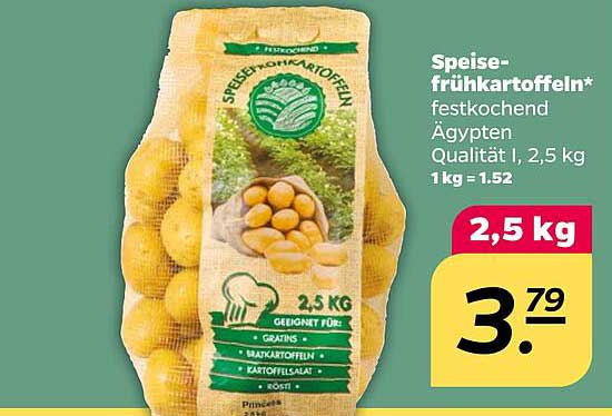 Speisekartoffeln festkochend, Ägypten, Qualität 1, 2,5 kg