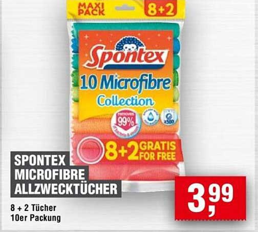 SPONTEX MICROFIBRE ALLZWECKTÜCHER 10ER PACKUNG