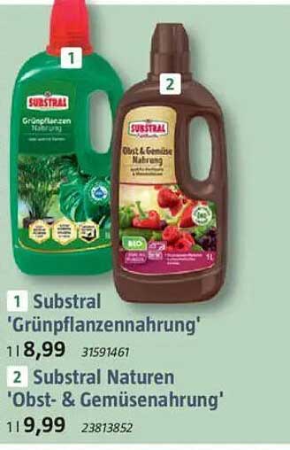 Substral 'Grünpflanzenversorgung' und 'Obst- & Gemüseernährung'