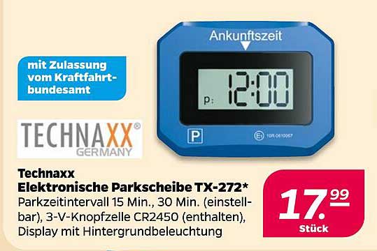 TECHNAXX Elektronische Parkscheibe TX-272*