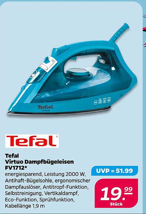Tefal Virtuo Dampf bügeleisen FV712*