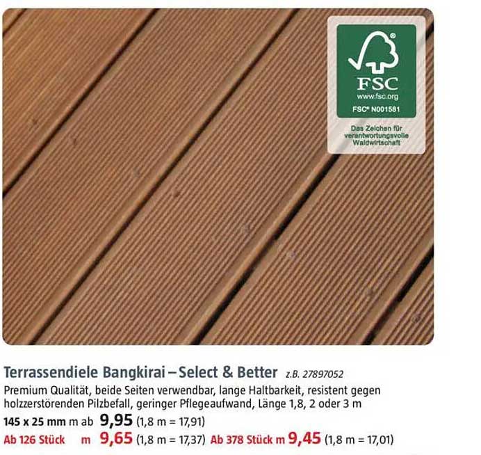 Terrassendiele Bangkirai – Select & Better