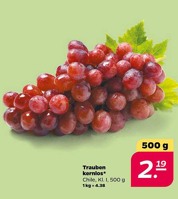 Trauben kernlos* - Chile, Kl. I, 500 g