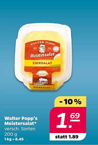 Walter Popps Meistersalat - Eiersalat 200 g