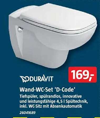 Wand-WC-Set 'D-Code' von Duravit