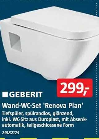 Wand-WC-Set 'Renova Plan' von Geberit
