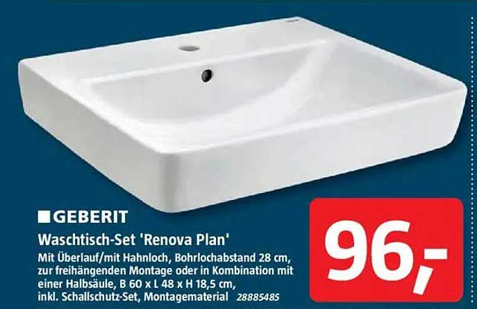 Waschtisch-Set 'Renova Plan' von Geberit