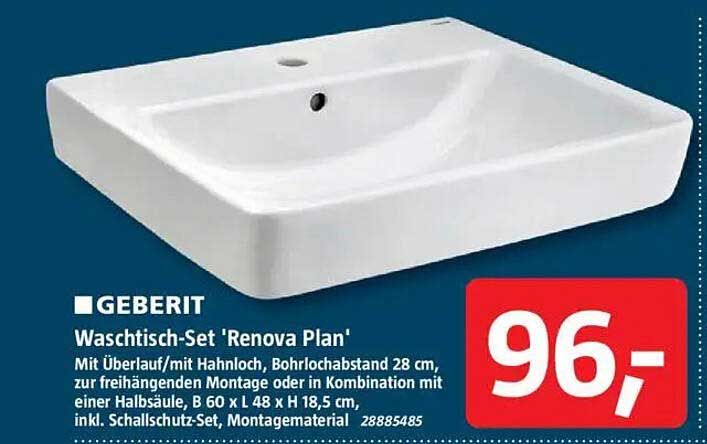 Waschtisch-Set 'Renova Plan' von Geberit
