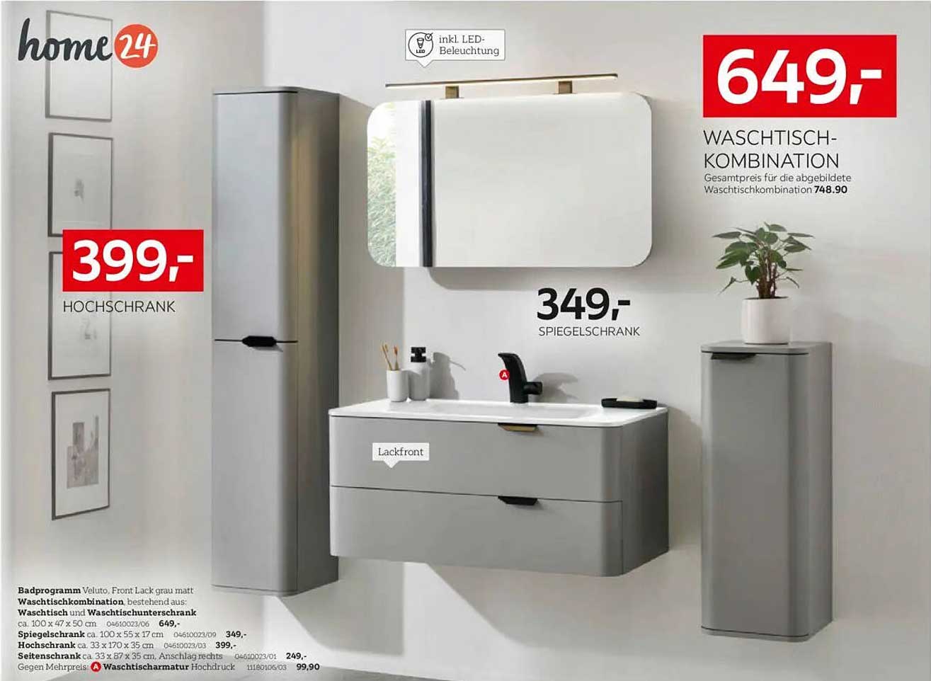 Waschtischkombination Veluto - Eleganz für Ihr Badezimmer
