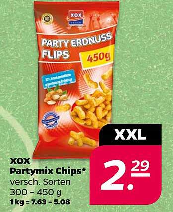 XOX Partymix Chips - Erdnuss Flips 450 g