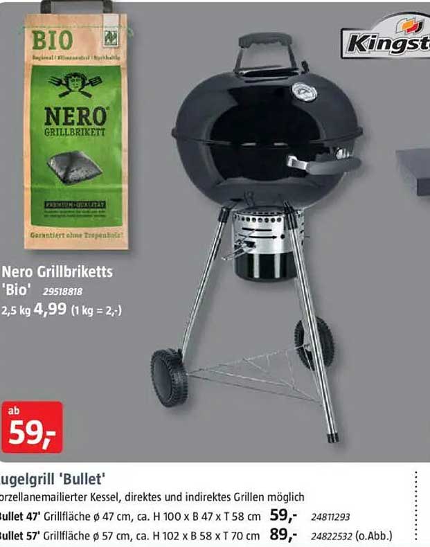 Zoo Grill 'Bullet' mit Nero Grillbriketts