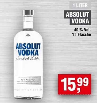 1 LITER ABSOLUT VODKA