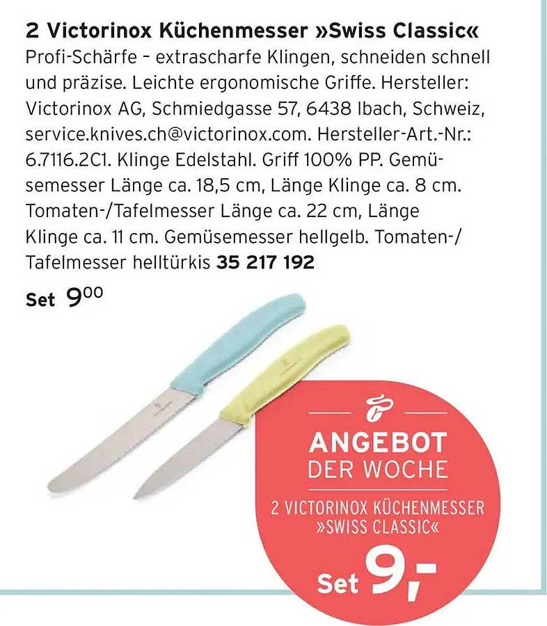 2 Victorinox Küchenmesser »Swiss Classic«