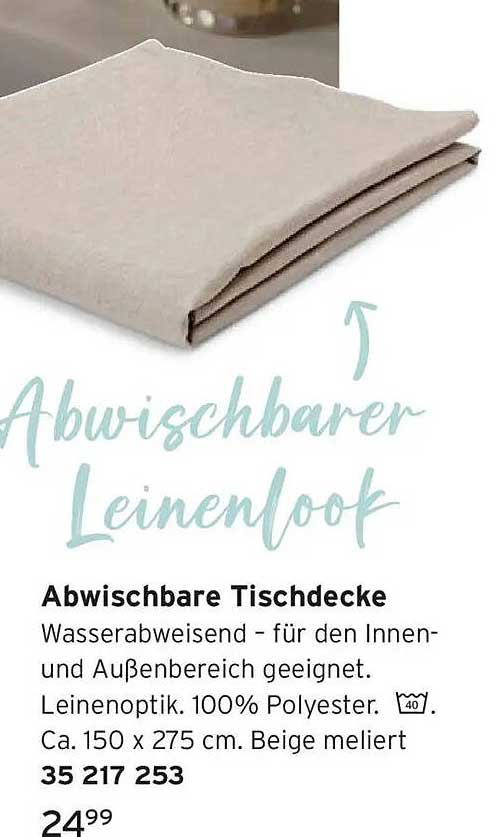 Abwischbare Tischdecke